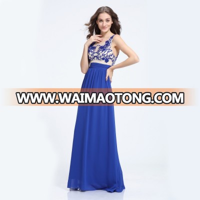 New design blue and white wedding dress long wholesale evening dresses made in china