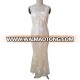 New design high quantity white embroidery wholesale evening dresses