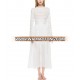 Solid White Hollow Out summer chiffon dresses Casual Elegant Vestidos Maxi Long Lace Dress