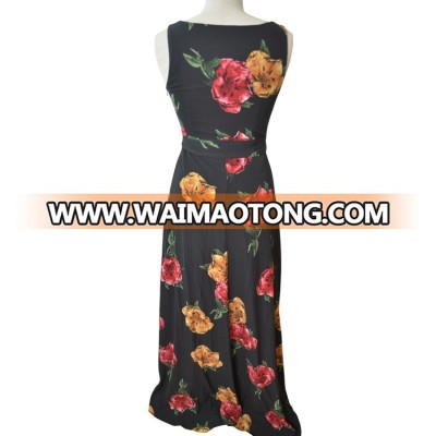 Floral print Women formal tropical dresses