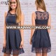 Hot popular fashion back zip lace sleeveless women wholesale summer dresses